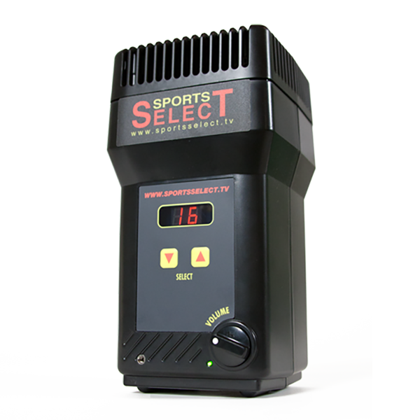 The Sports Select Speaker with Headphone Jack - 800MHz for international use (BV-SELECTRS2HJ-800) is a small device that has a timer on it.