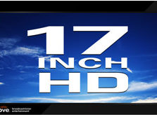 A 17 inch hd tv with the words 17 inch hd.
