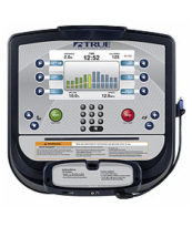A fitness machine with an electronic display.