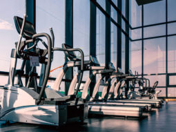 Fitness machines in gym