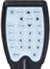 A remote control with buttons on it.